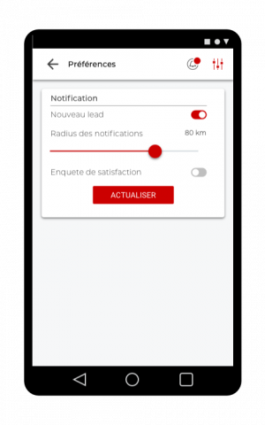 Free Pro Partners - Mobile - Préférences